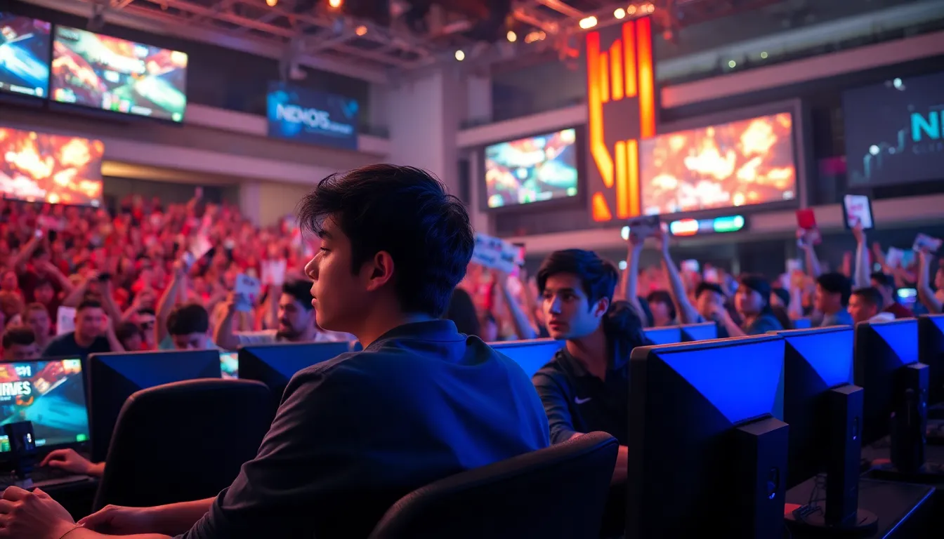 players competing in a live esports tournament in 2013.